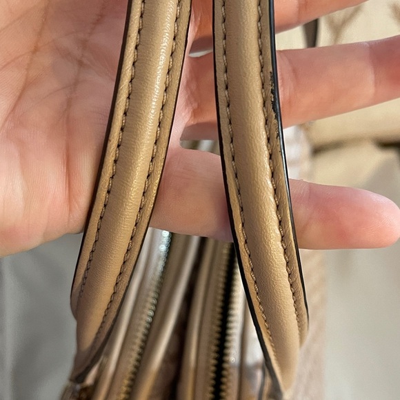 Coach Madison Pearlescent Khaki Georgie Op Art Convertible Satchel #A1420-30406 - Picture 11 of 11